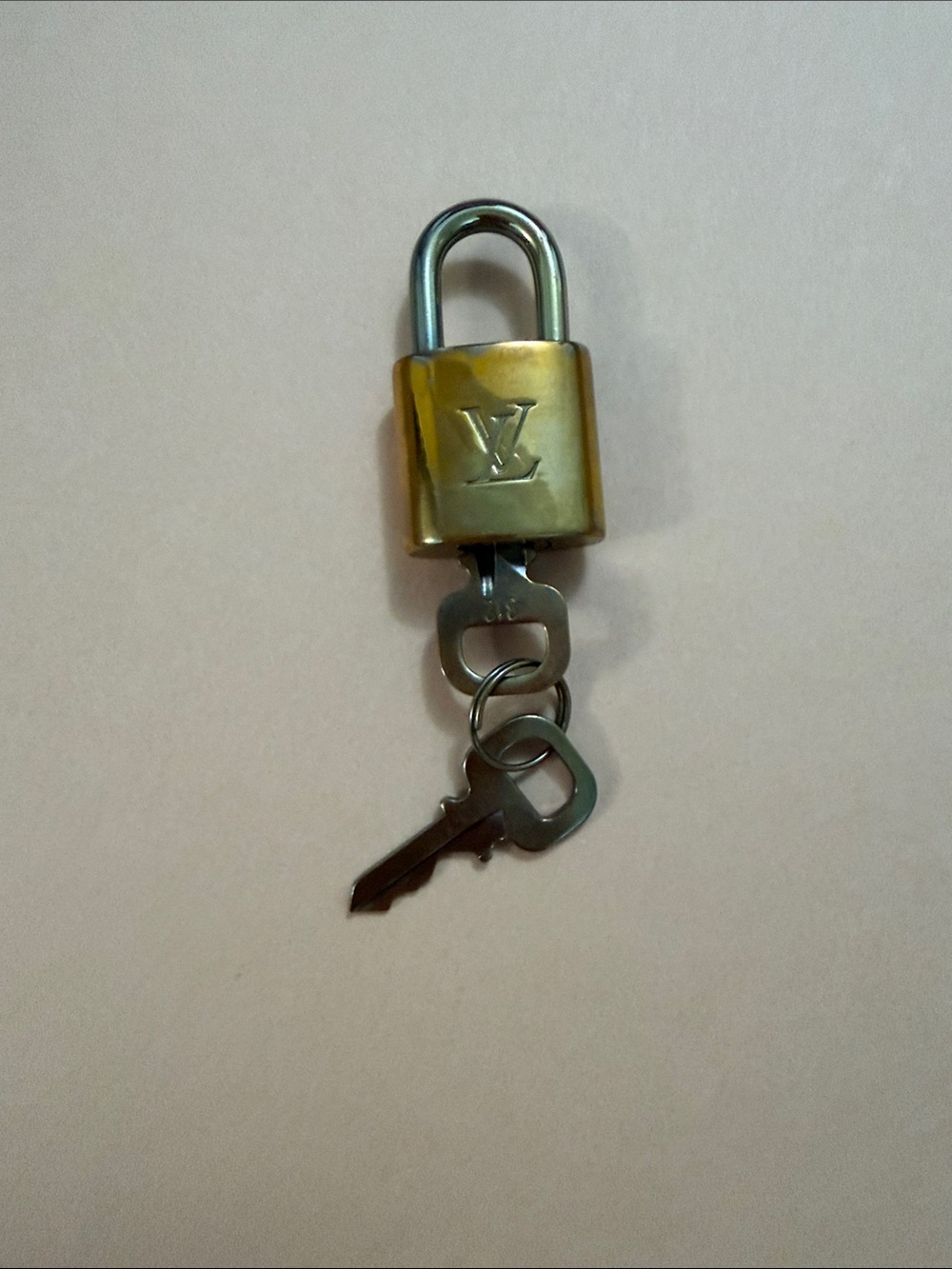 Louis Vuitton Gold-Tone Brass Padlock with Keys